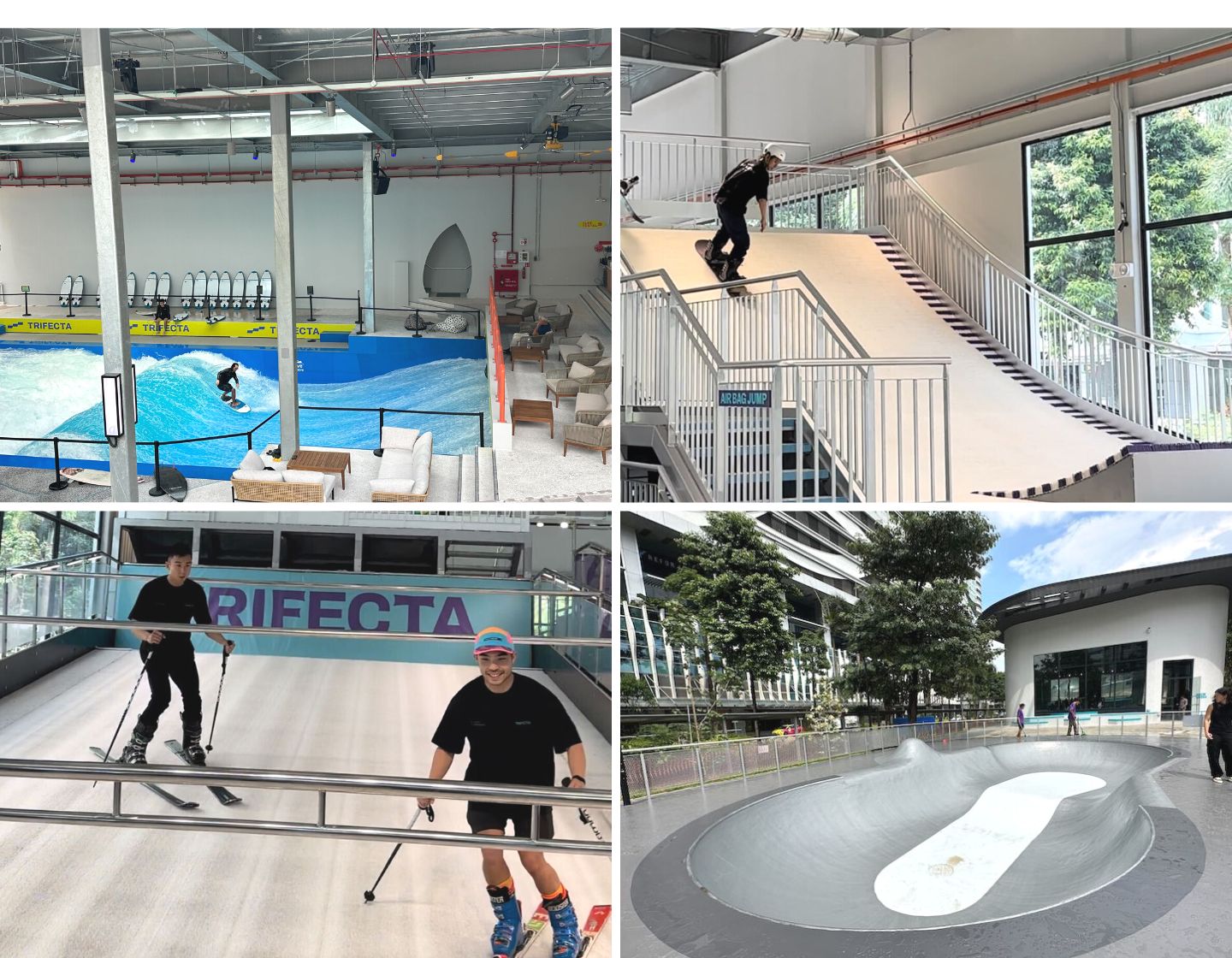 Surf, skate, snowboard et ski à Singapour chez Trifecta