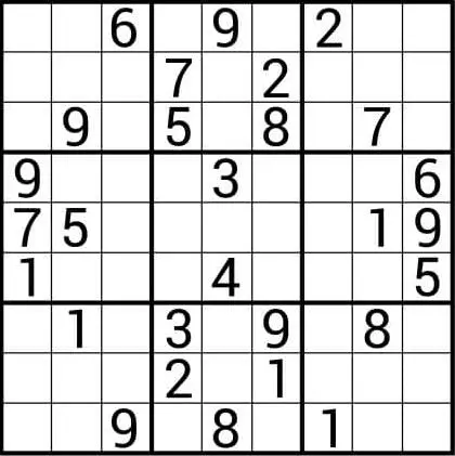 Sudoku : Sudoku moyen