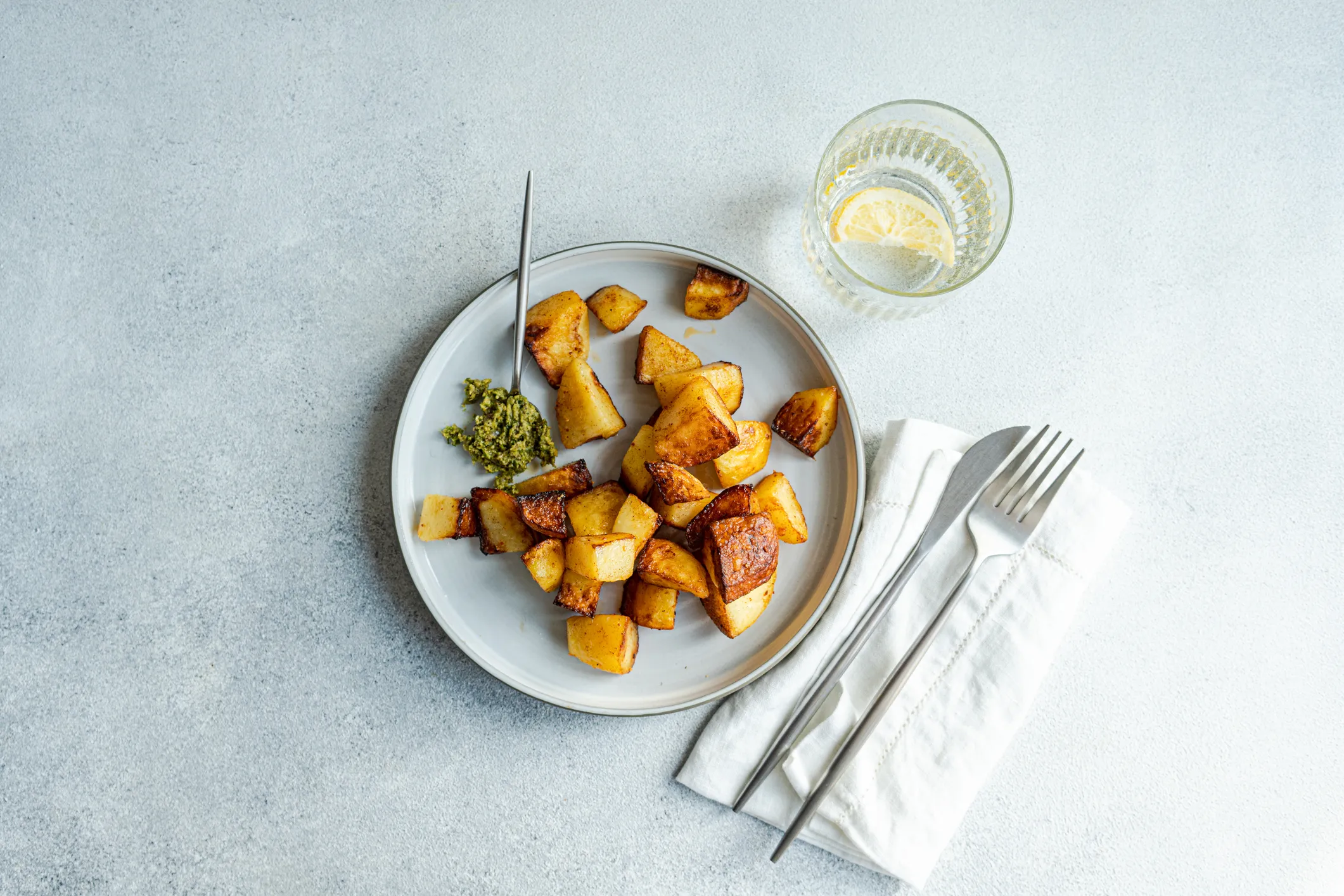 Les pommes de terre rôties à l'ail de Garten sont croustillantes, la perfection à l'ail 