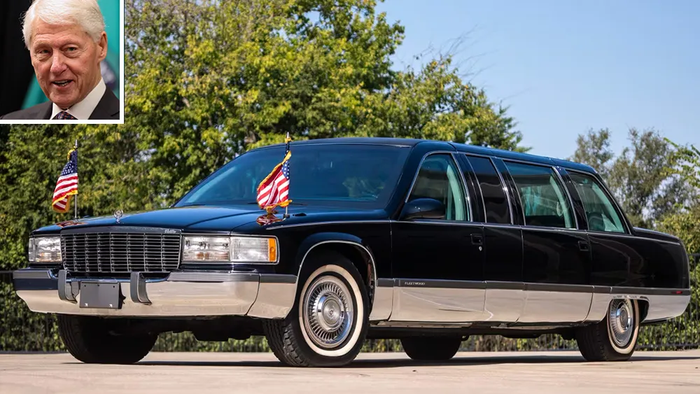 La dernière limousine présidentielle de Bill Clinton était une Cadillac de 1996 et elle sera mise aux enchères